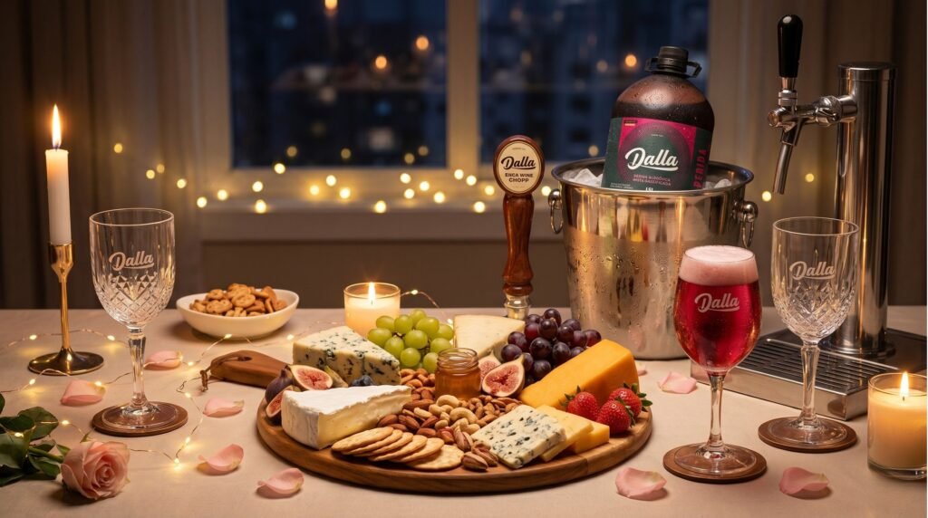 Dia dos Namorados em Casa: Como montar uma noite de queijos e Dalla Chopp inesquecível