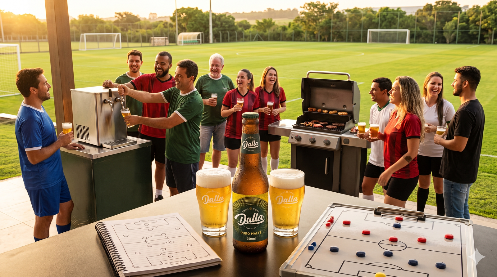 Dalla FC: Como organizar o futebol com os amigos e garantir o chopp perfeito sem estresse
